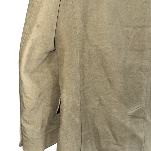 Banana Republic Men's Tan Trench Coat Velvet Size Large - Picture 10 of 15